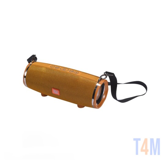 COLUNA DE SOM PORTÁTIL T&G TG-189/TG189 FM/AUX/USB LARANJA